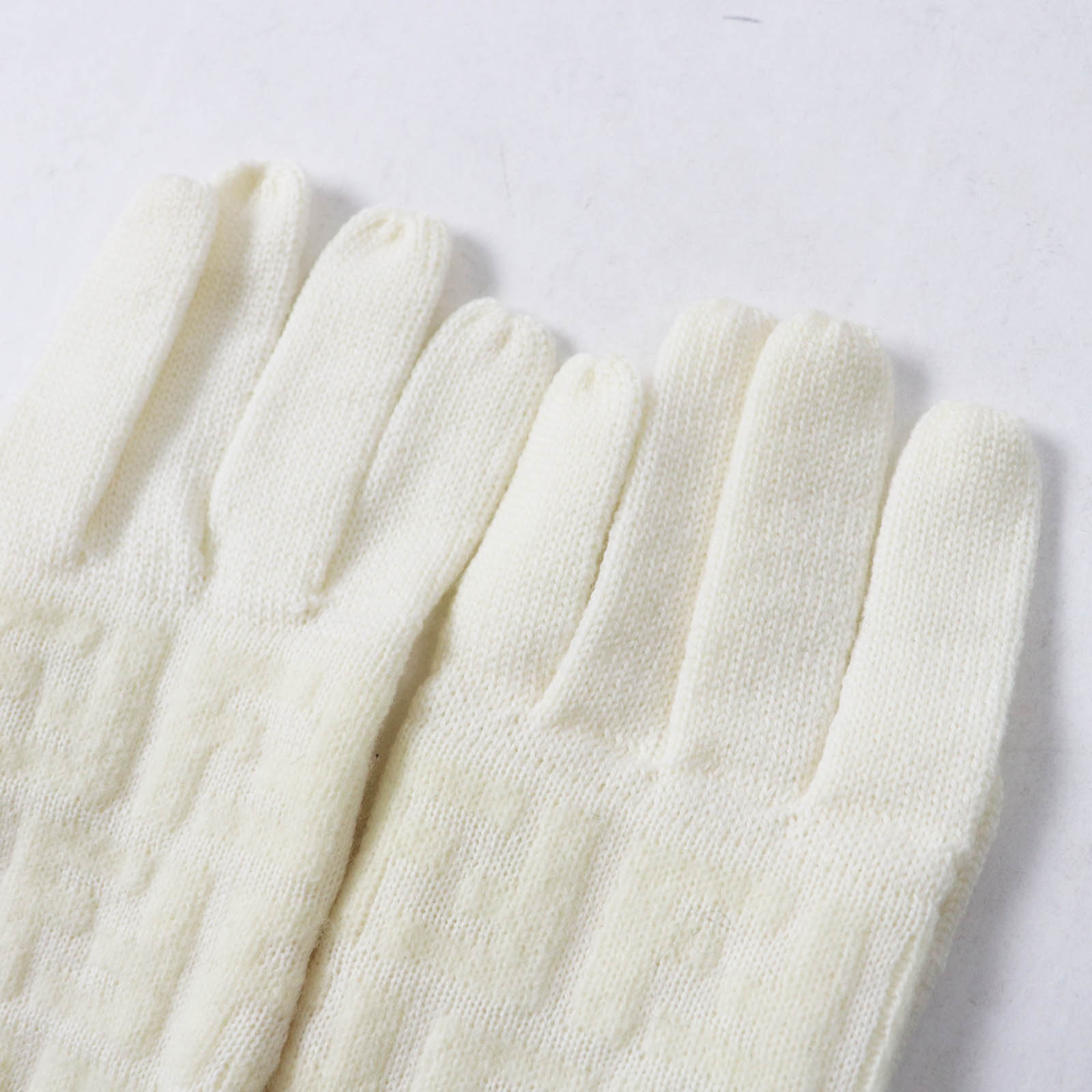 Fendi Wool Nylon Zucca Pattern Knit Gloves