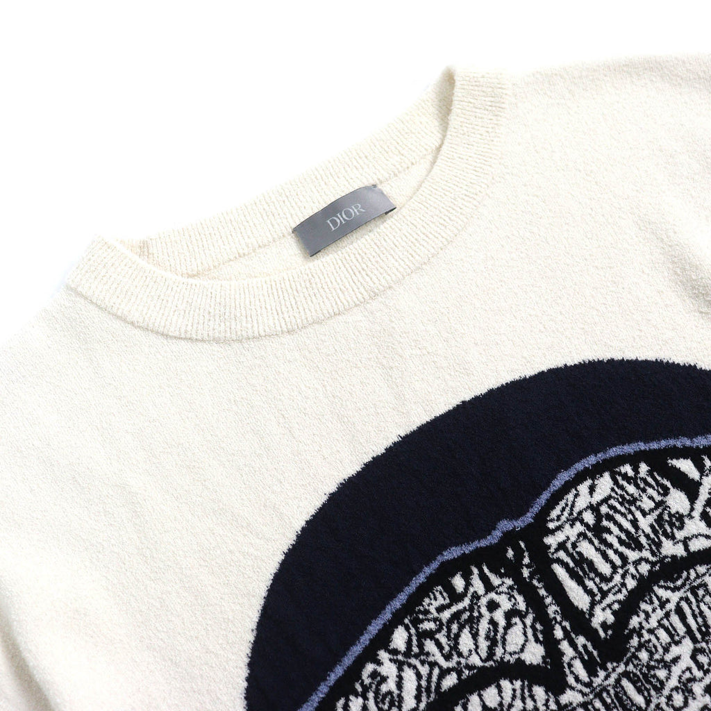 Dior Bull Embroidery Tee Ivory Navy S