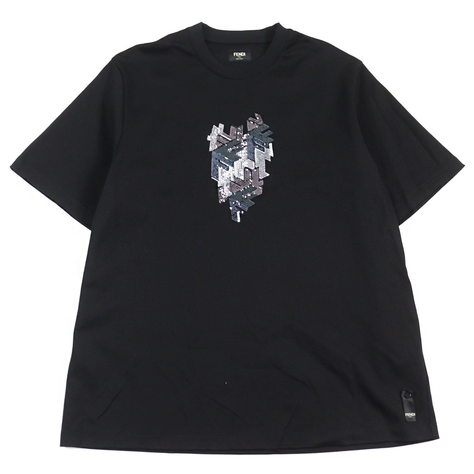 Fendi Logo sequin cotton T-shirt