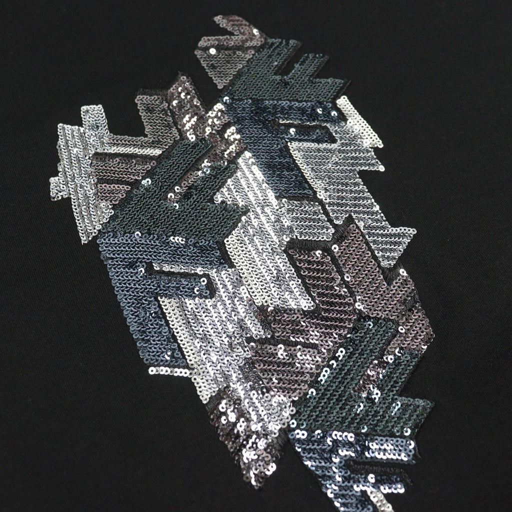 Fendi Logo sequin cotton T-shirt