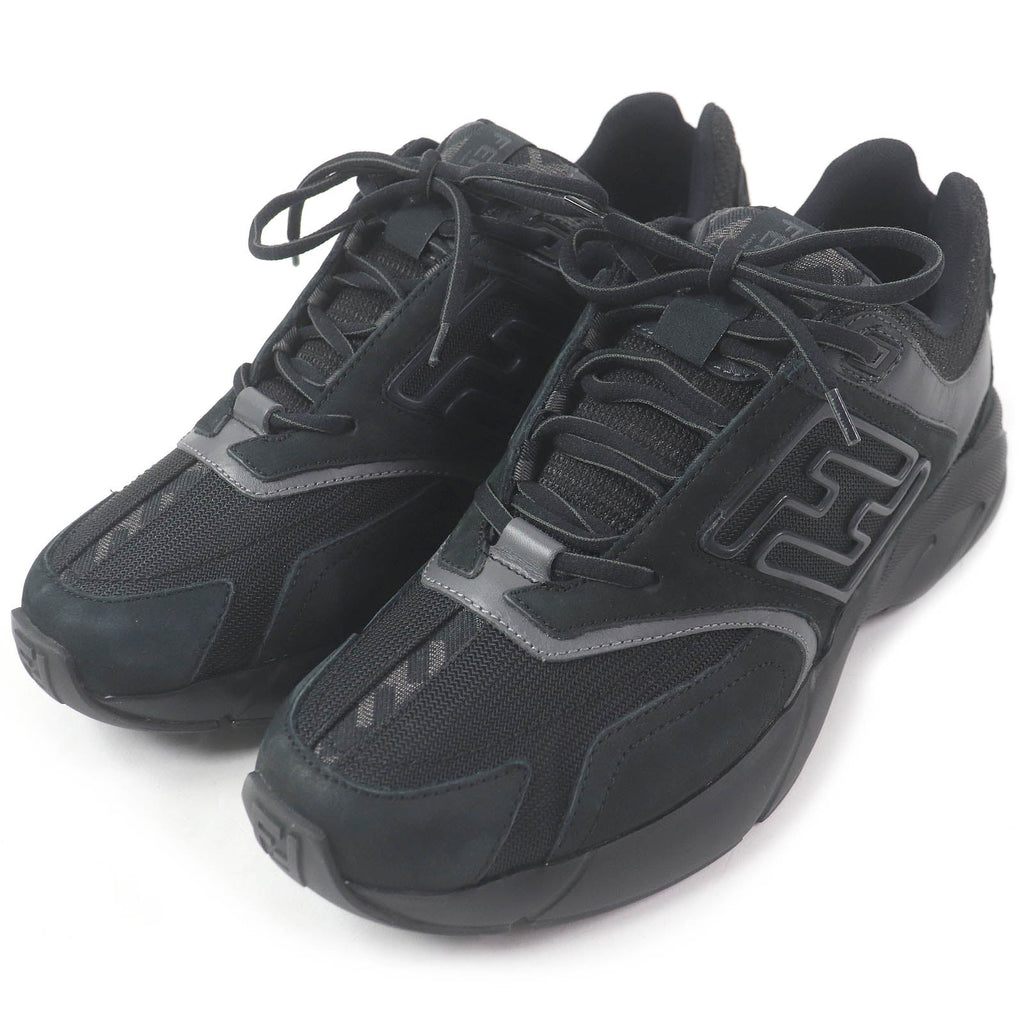 Fendi FASTER TRAINERS FF logo Zucca mesh leather sneakers