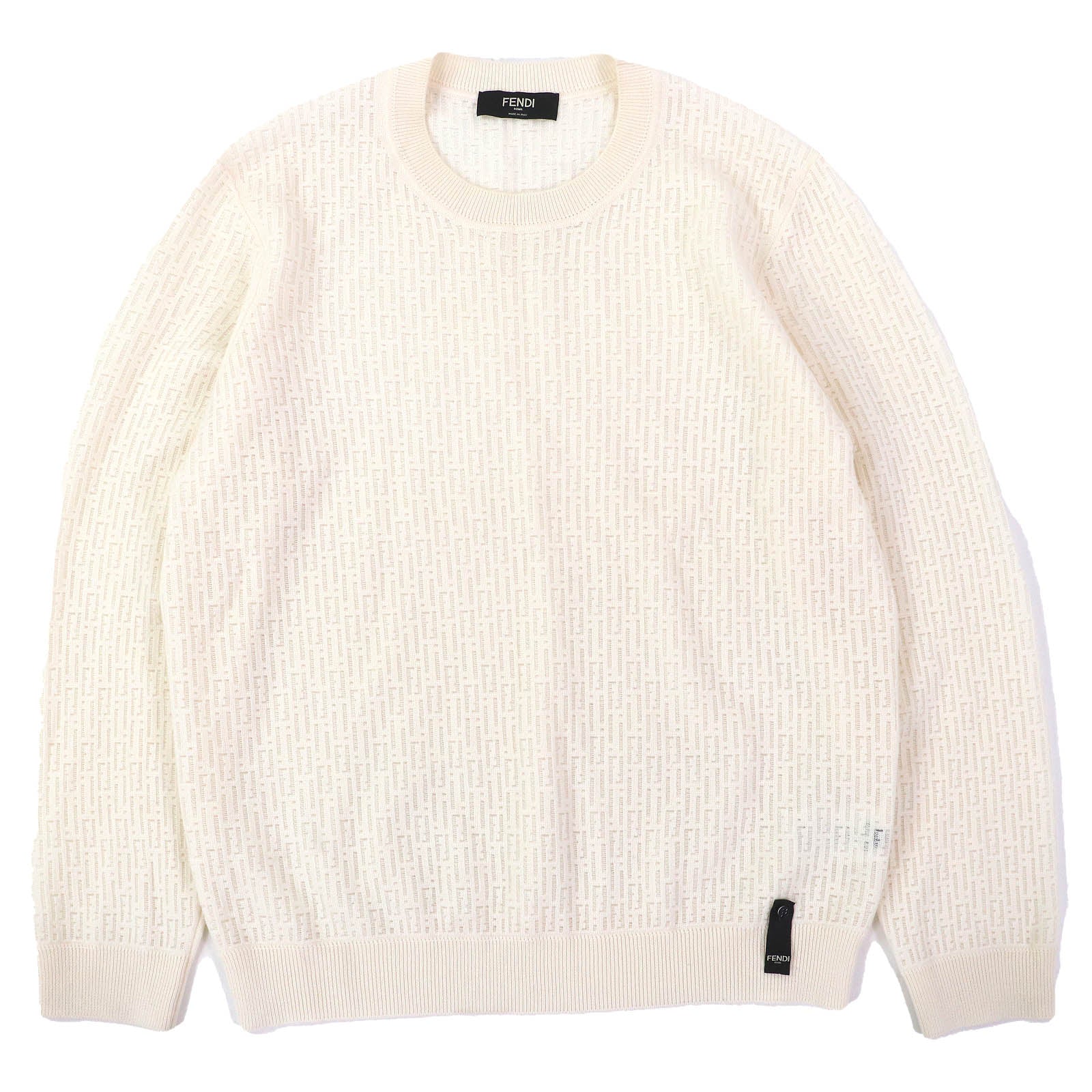 Fendi Zucca openwork wool knit sweater