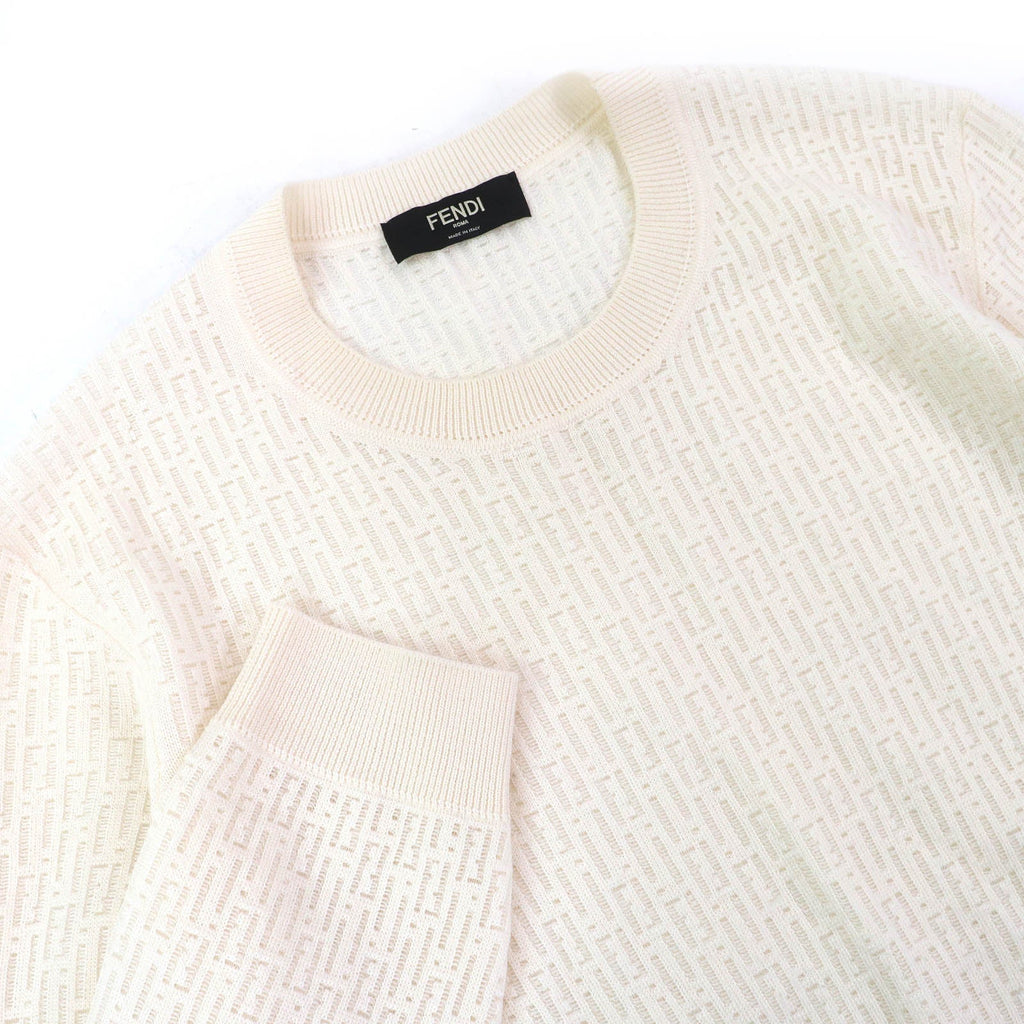 Fendi Zucca openwork wool knit sweater