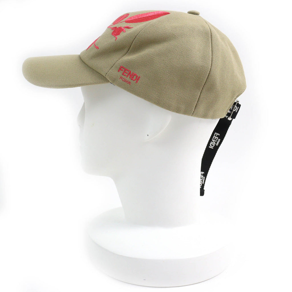 Fendi Logo Floral Rose Embroidery Cotton Baseball Cap