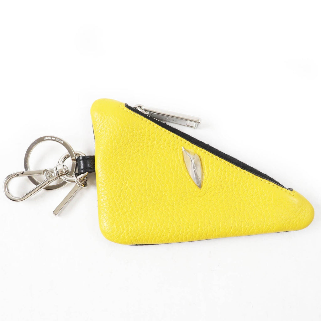 Fendi Bugseye Triangle Bicolor leather Coin Case