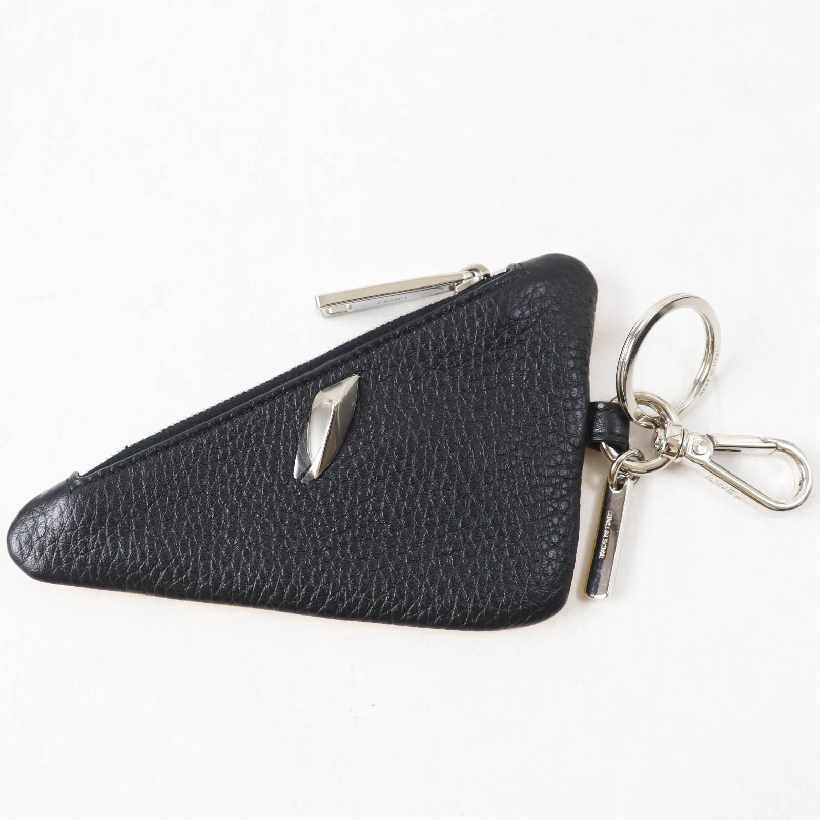 Fendi Bugseye Triangle Bicolor leather Coin Case