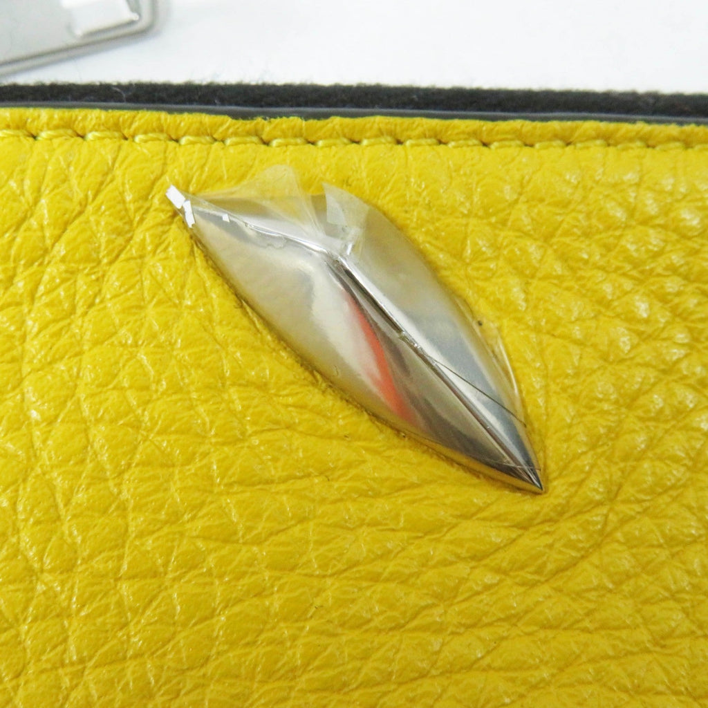 Fendi Bugseye Triangle Bicolor leather Coin Case