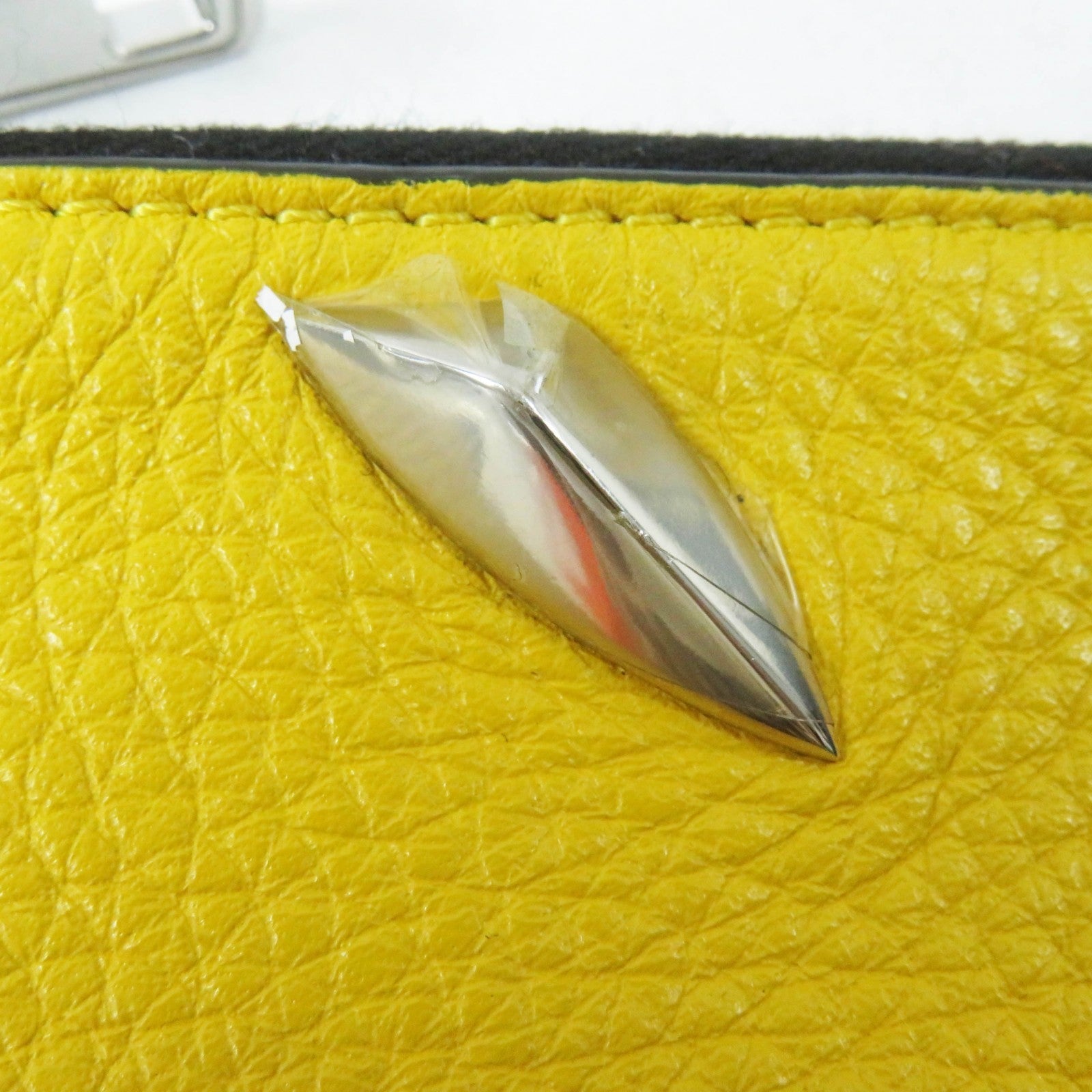 Fendi Bugseye Triangle Bicolor leather Coin Case