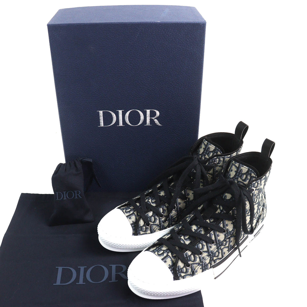Dior B23 Oblique Logo High Cut Sneakers