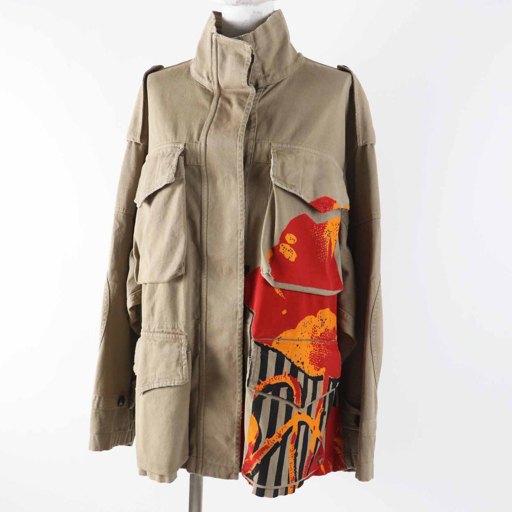 Christian Dior BEE embroidery cotton Polyurethane military jacket