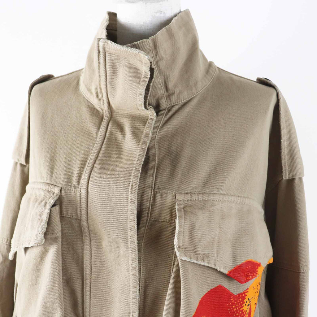 Christian Dior BEE embroidery cotton Polyurethane military jacket