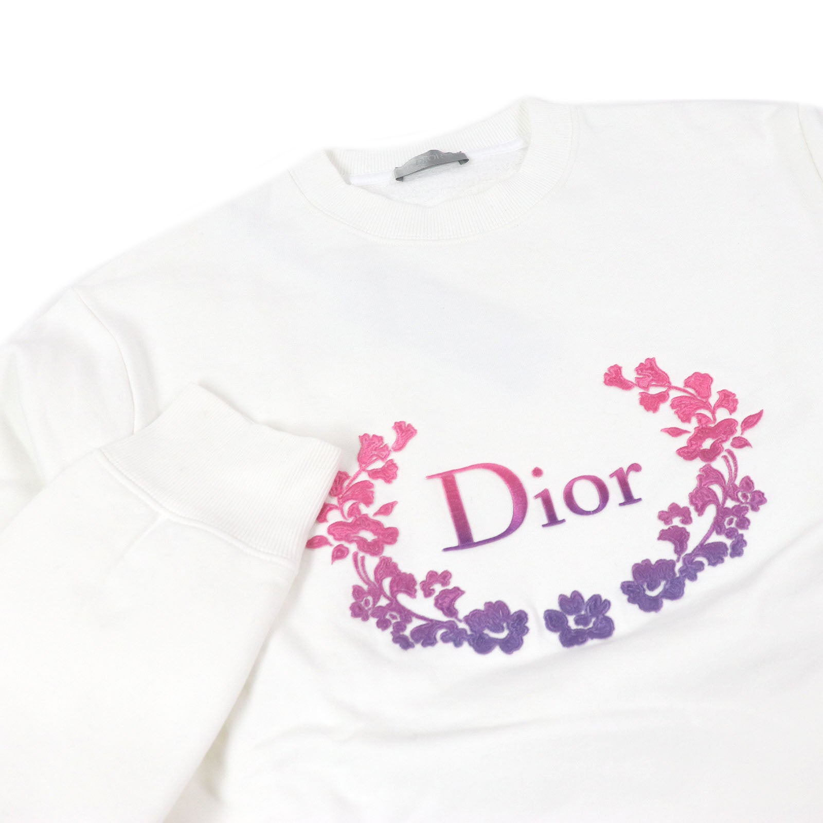 Dior logo embroidery cotton polyester sweatshirt