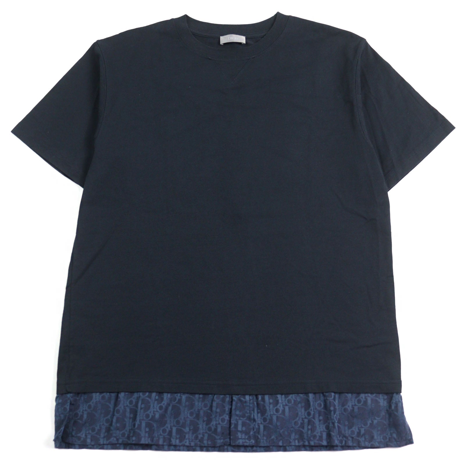 Dior Oblique Layered Over Tee Cotton Silk T-shirt