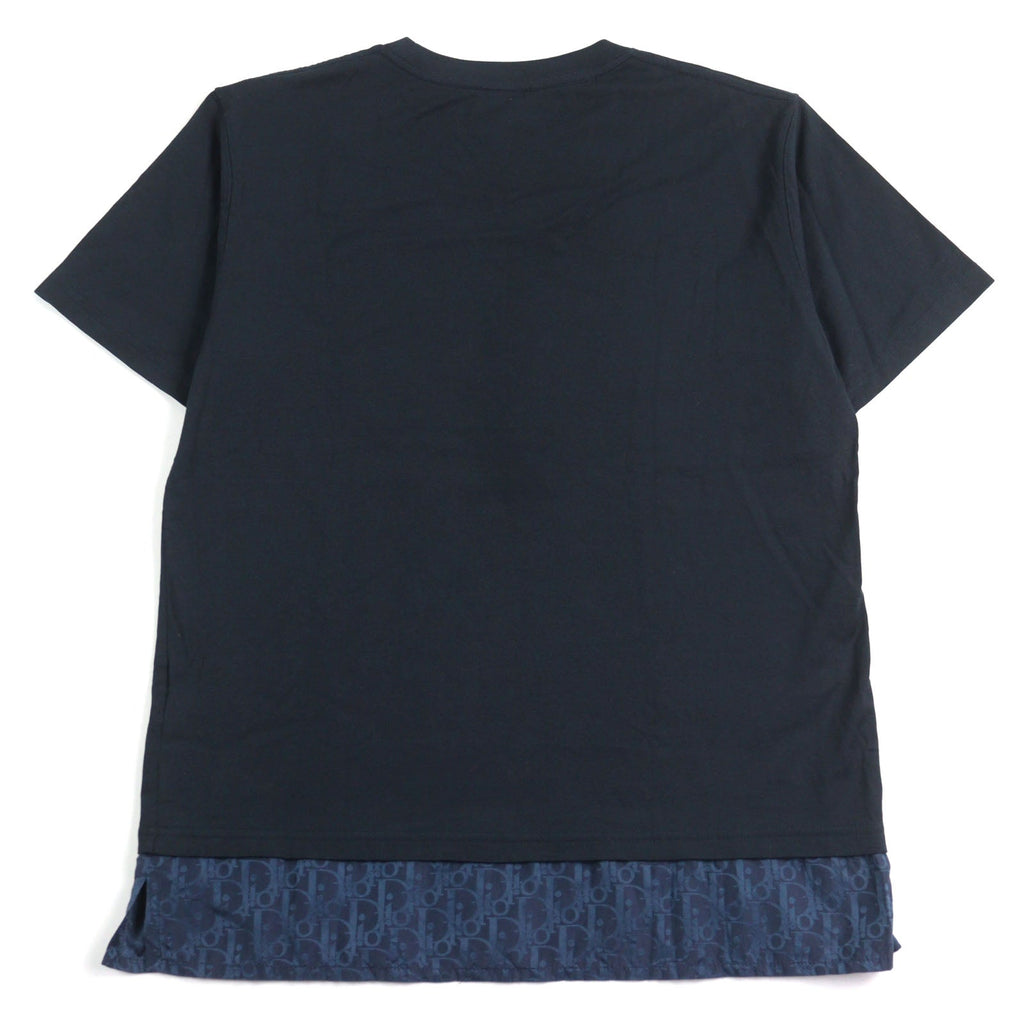 Dior Oblique Layered Over Tee Cotton Silk T-shirt