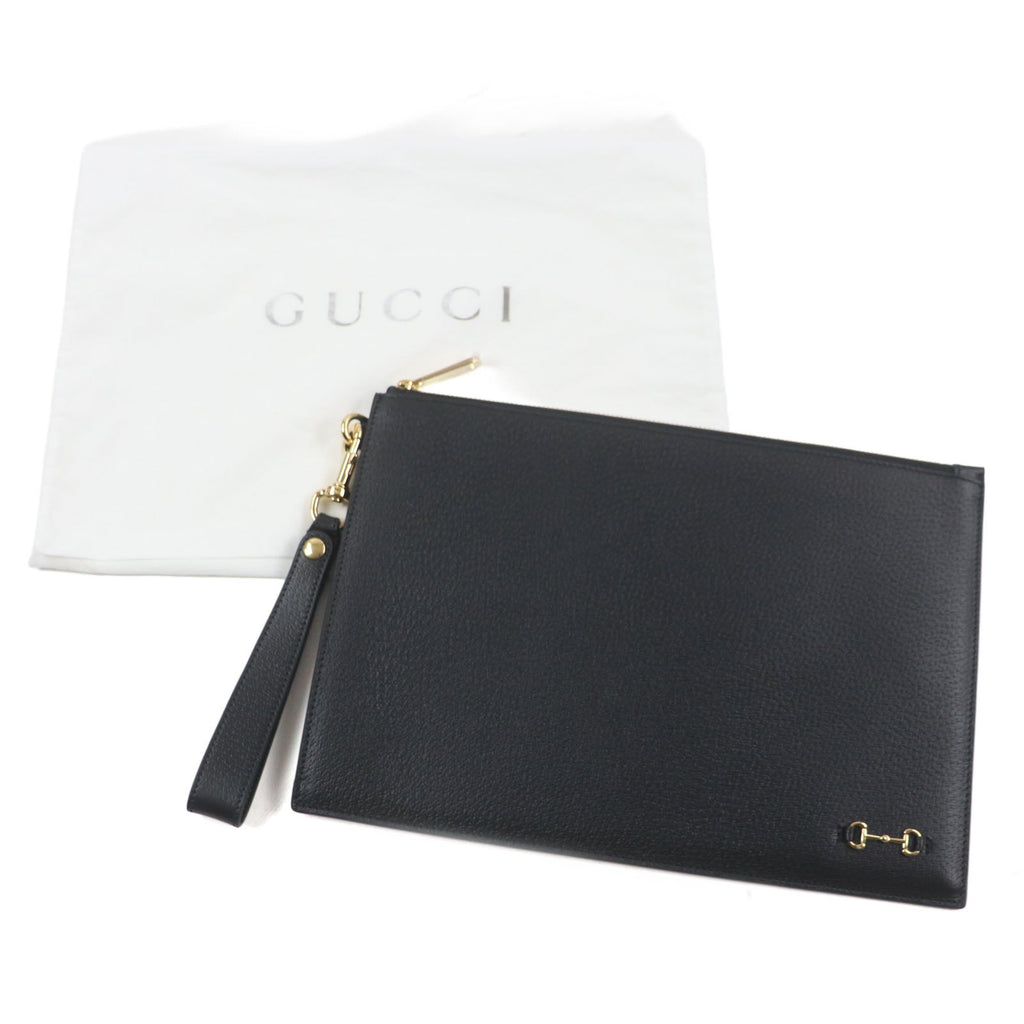 Gucci Horsebit Leather Clutch Bag