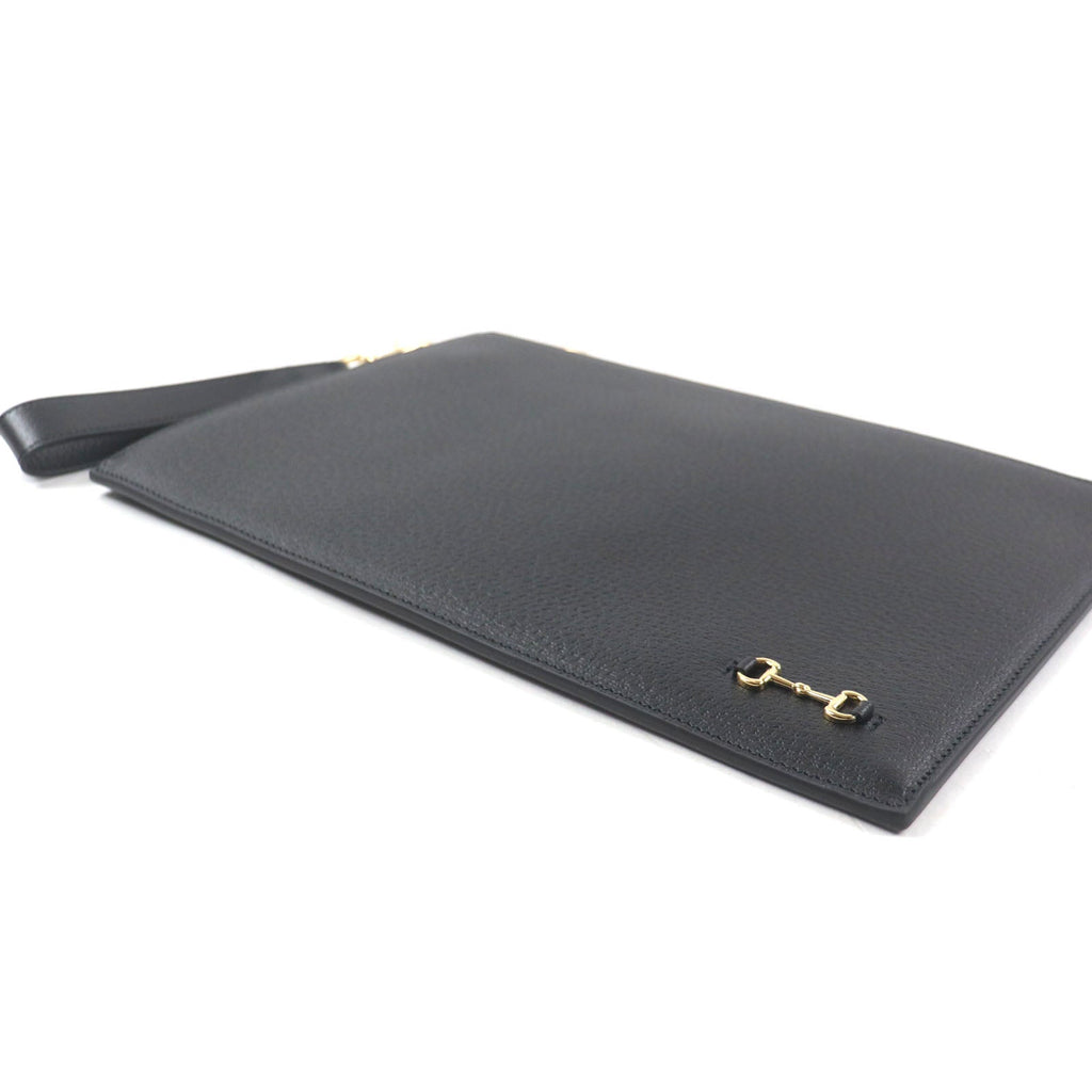 Gucci Horsebit Leather Clutch Bag
