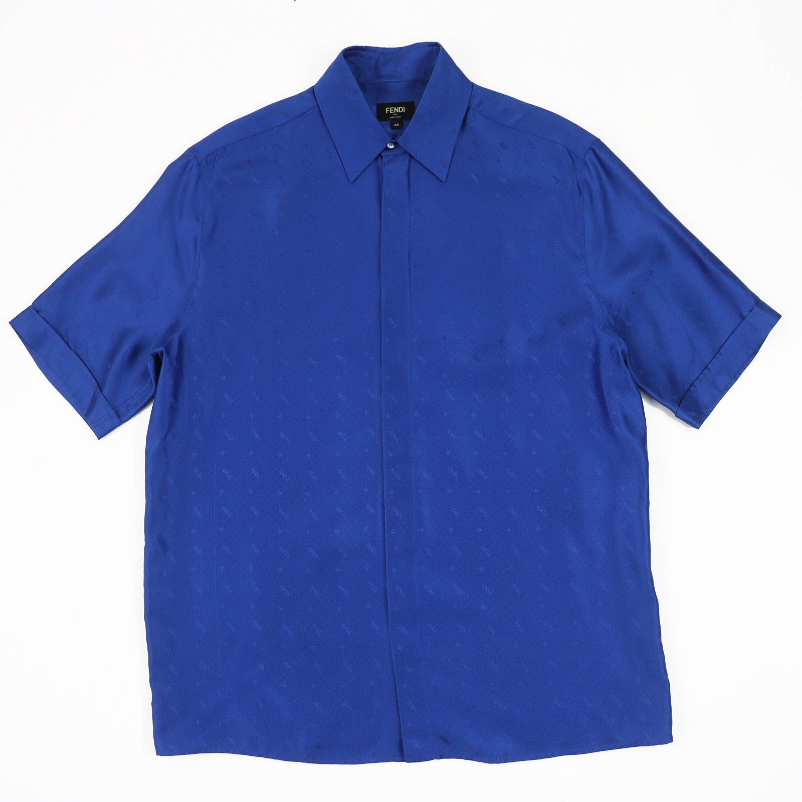 Fendi All-over Pattern Logo Silk Shirt