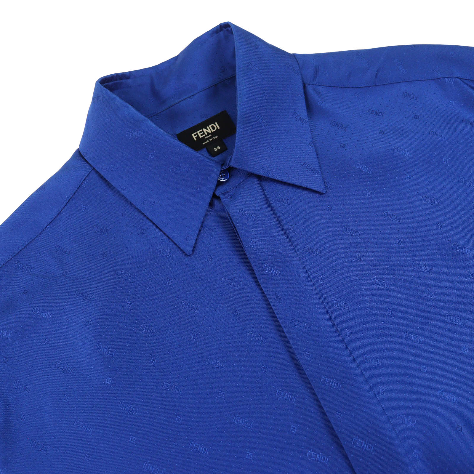 Fendi All-over Pattern Logo Silk Shirt