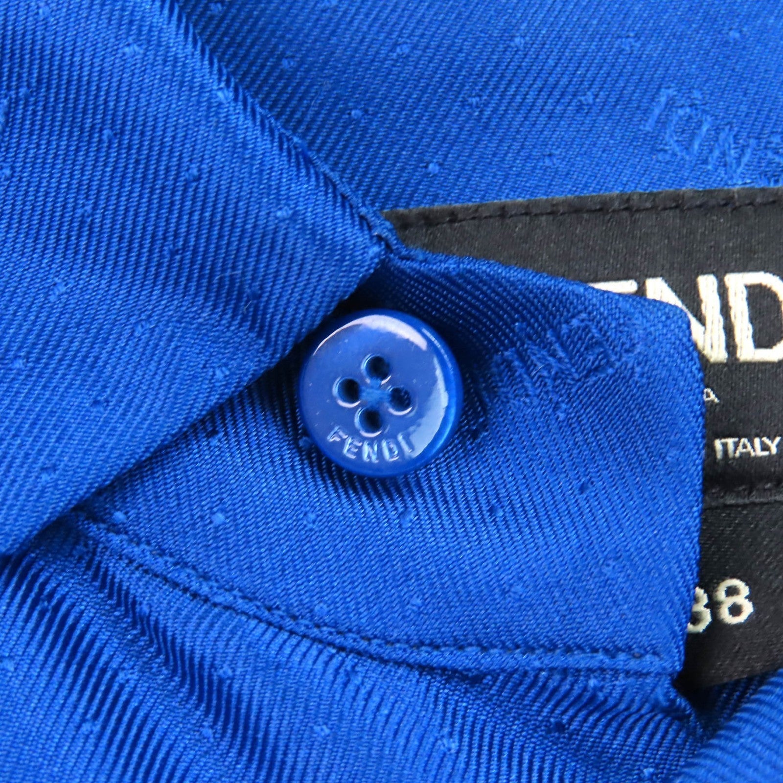 Fendi All-over Pattern Logo Silk Shirt