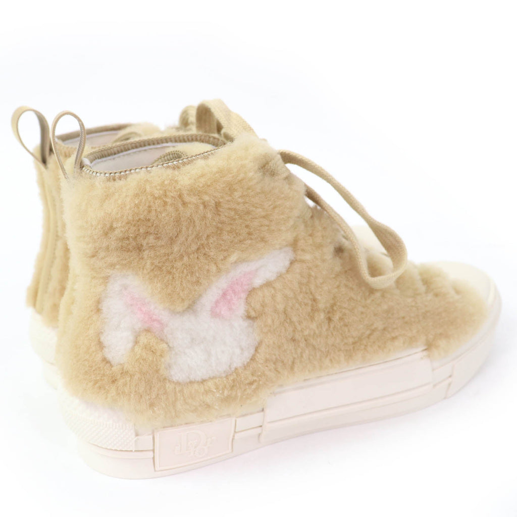 Dior B23 Rabbit motif Shearling High Cut Sneakers