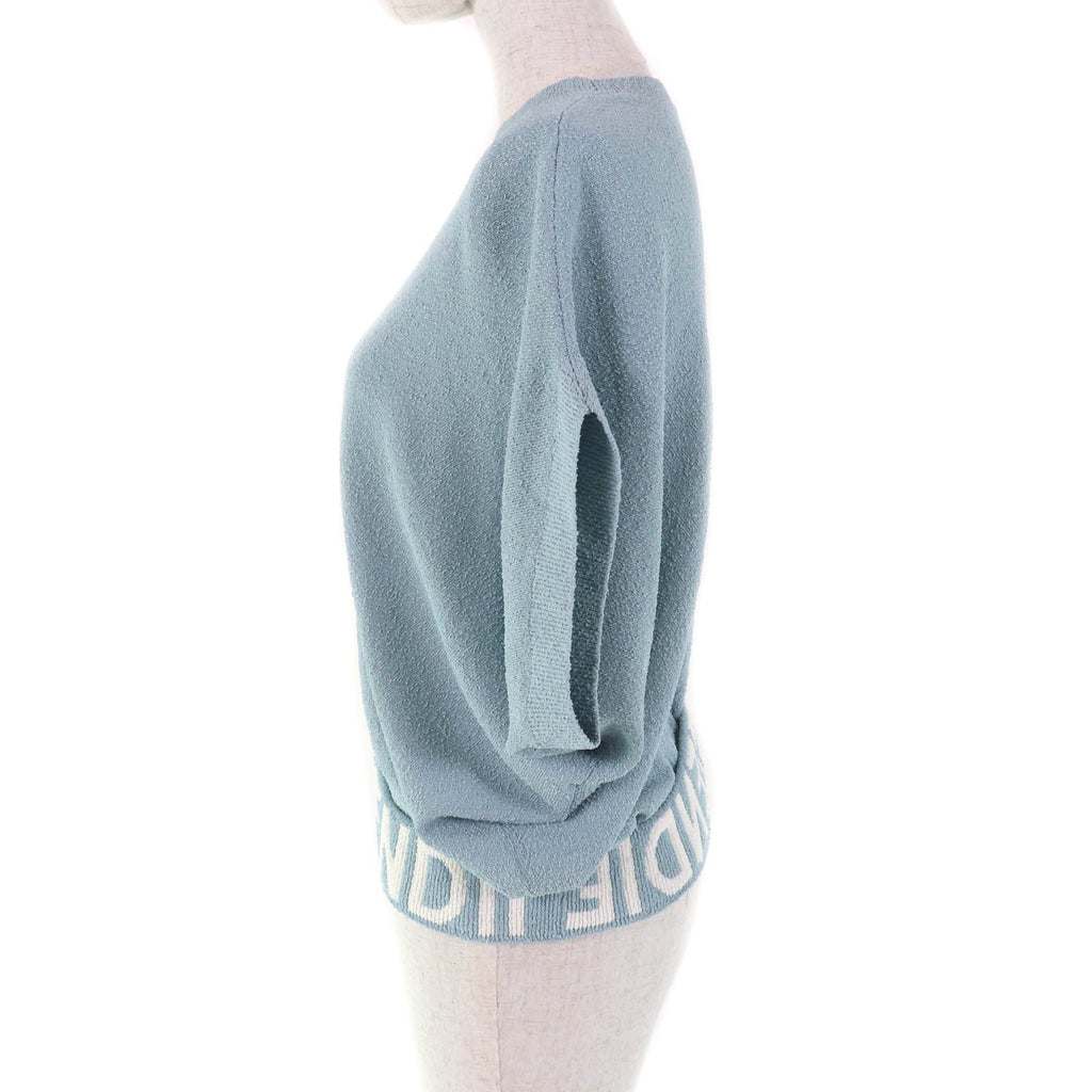 Fendi Knit Logo Design Rayon Top