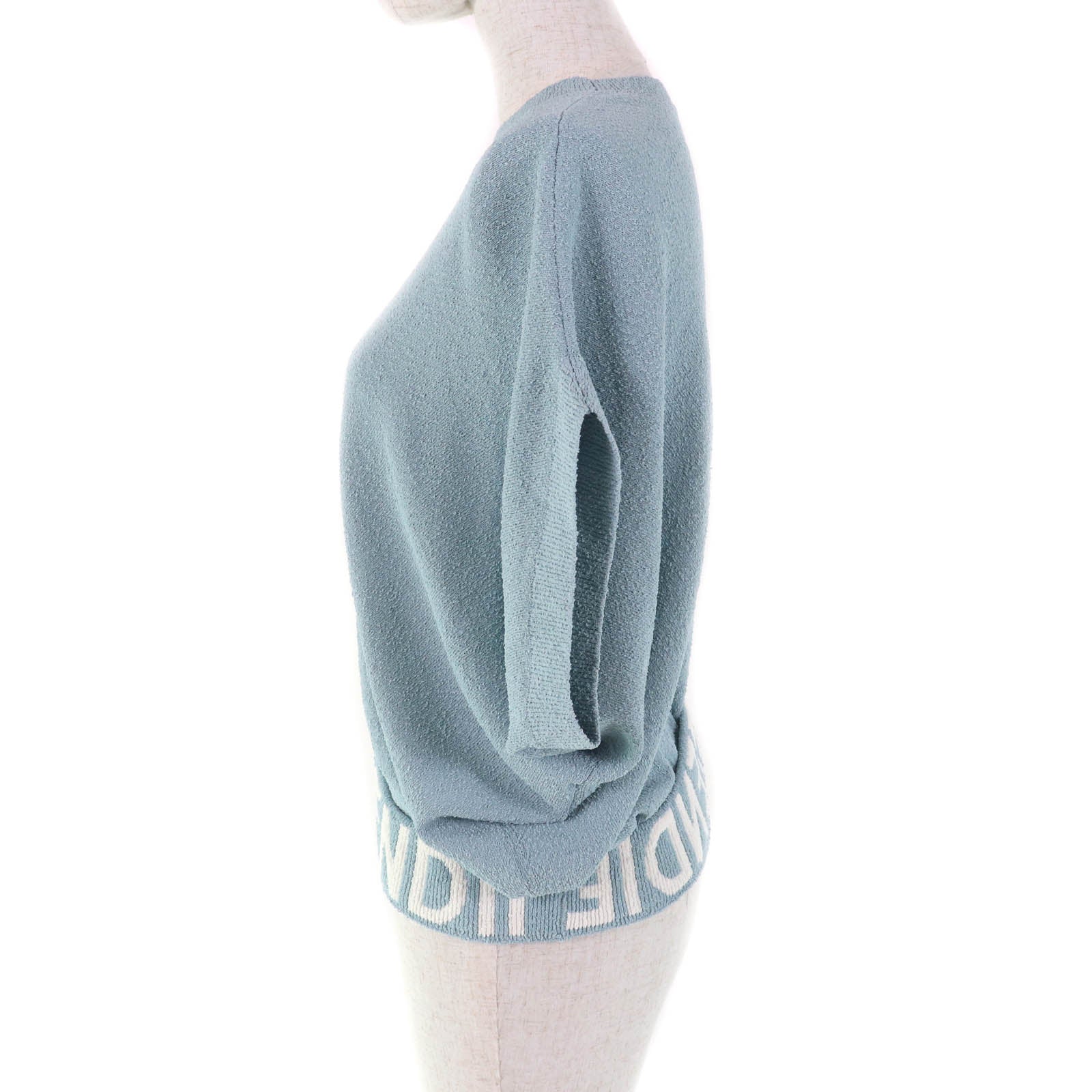 Fendi Knit Logo Design Rayon Top