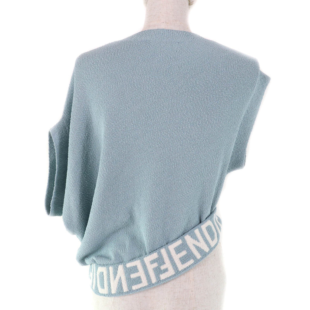 Fendi Knit Logo Design Rayon Top