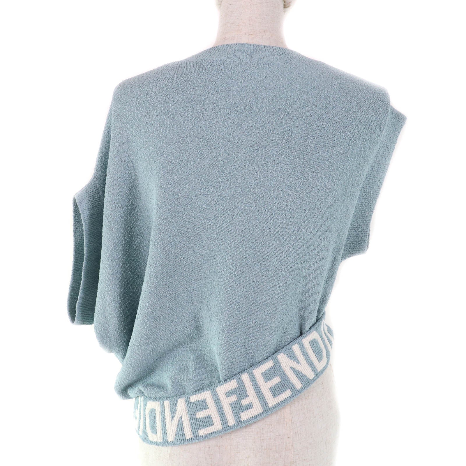 Fendi Knit Logo Design Rayon Top