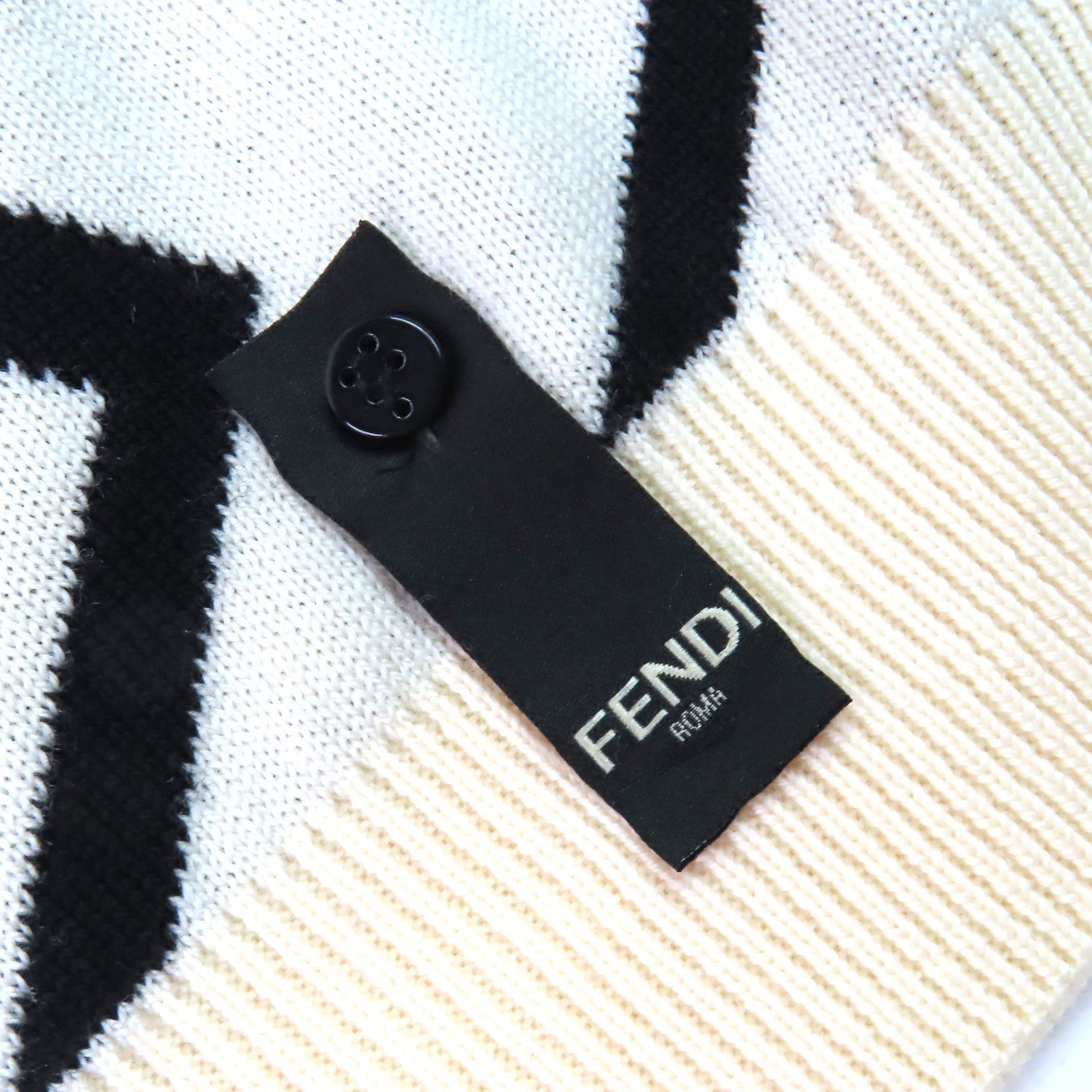 Fendi FF motif knit crew neck sweater