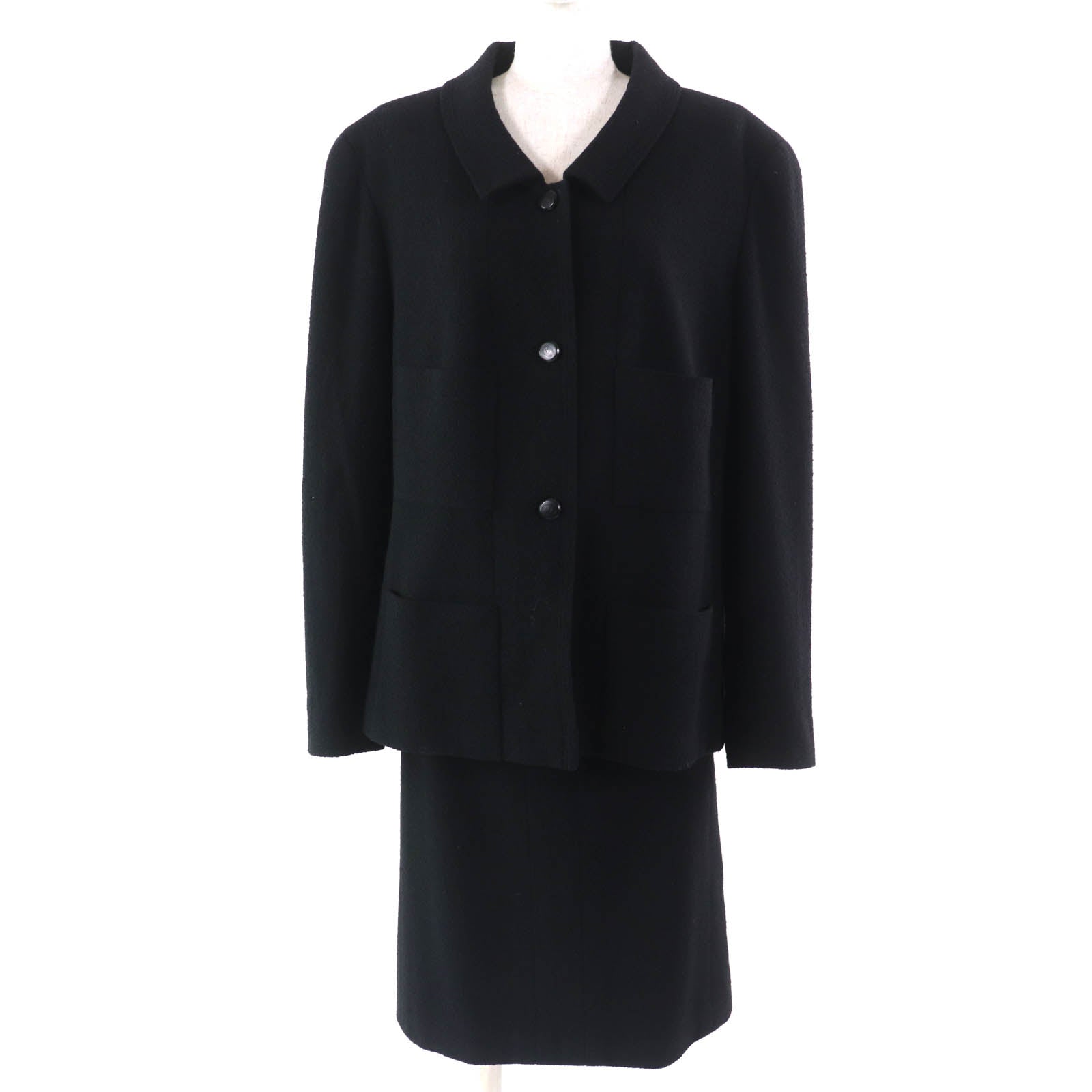 Chanel COCO Mark Button Wool Tweed Set