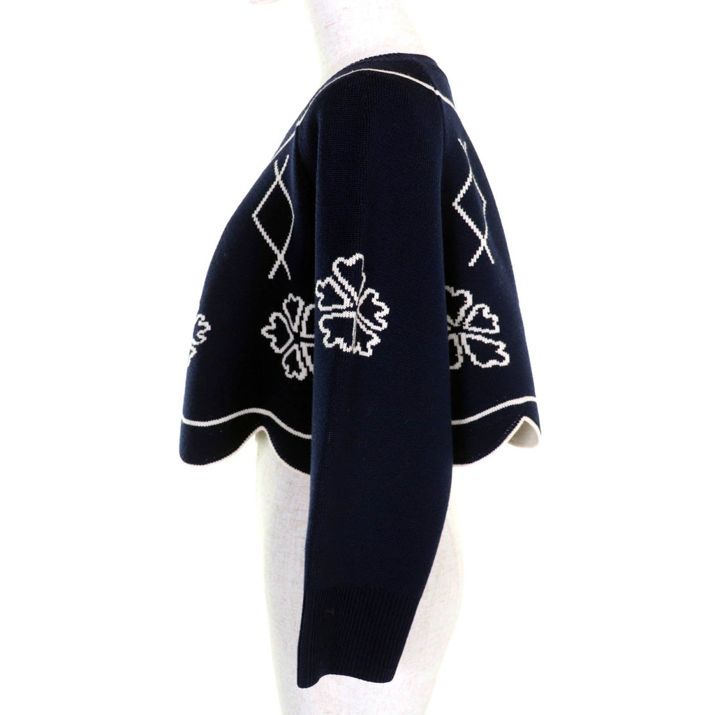 Christian Dior Clover Knit Cropped Top