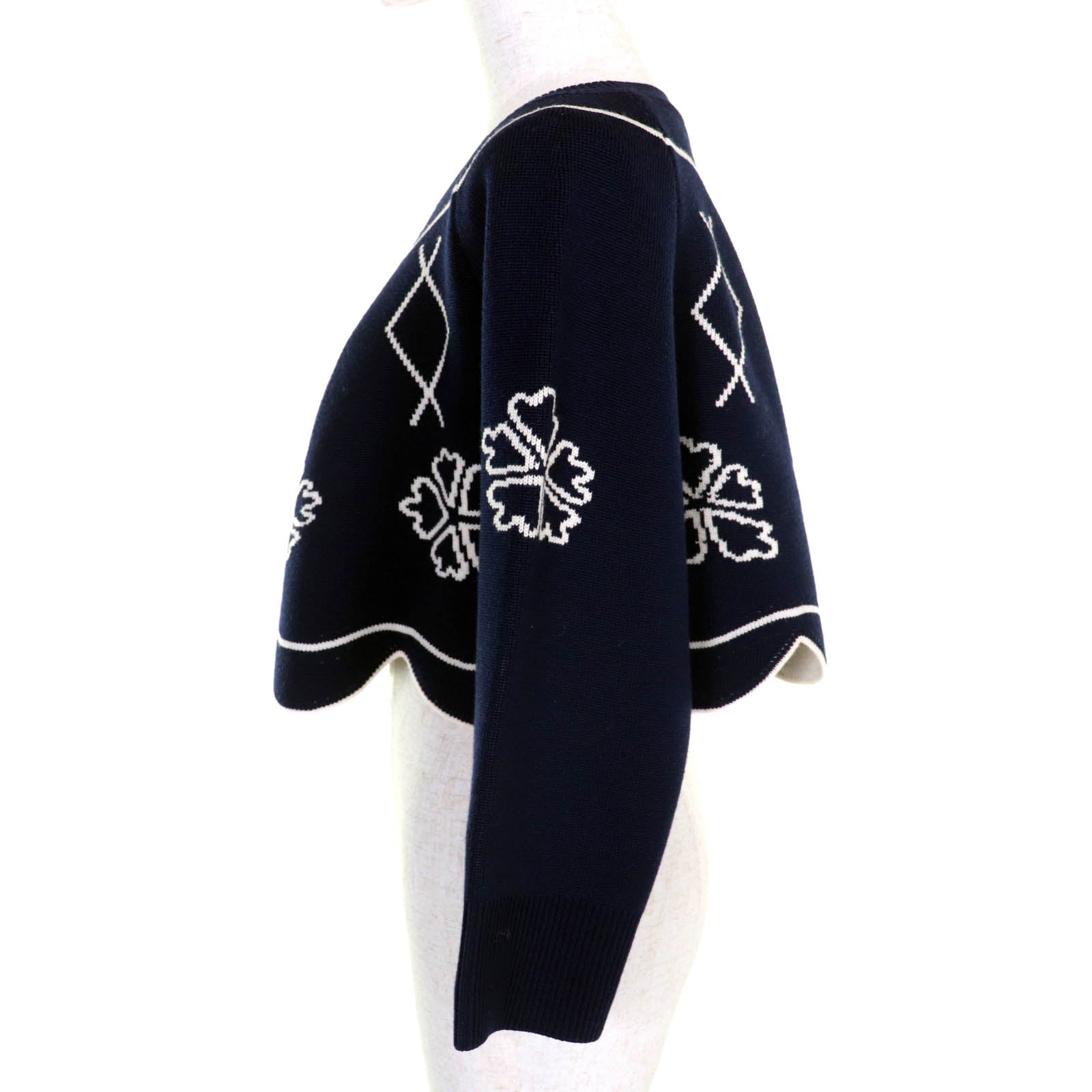Christian Dior Clover Knit Cropped Top