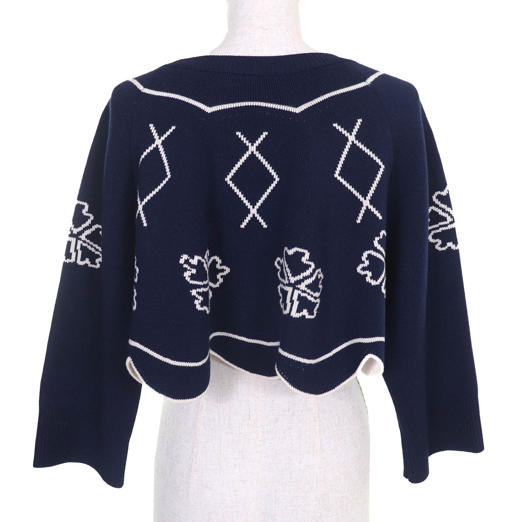 Christian Dior Clover Knit Cropped Top