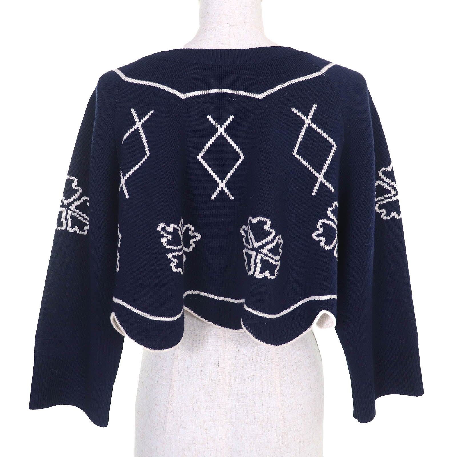 Christian Dior Clover Knit Cropped Top