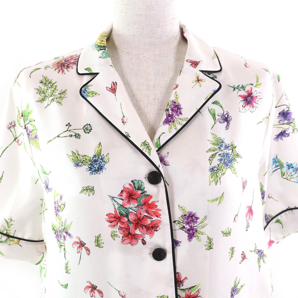 Christian Dior Floral Silk Short Sleeve Shirt