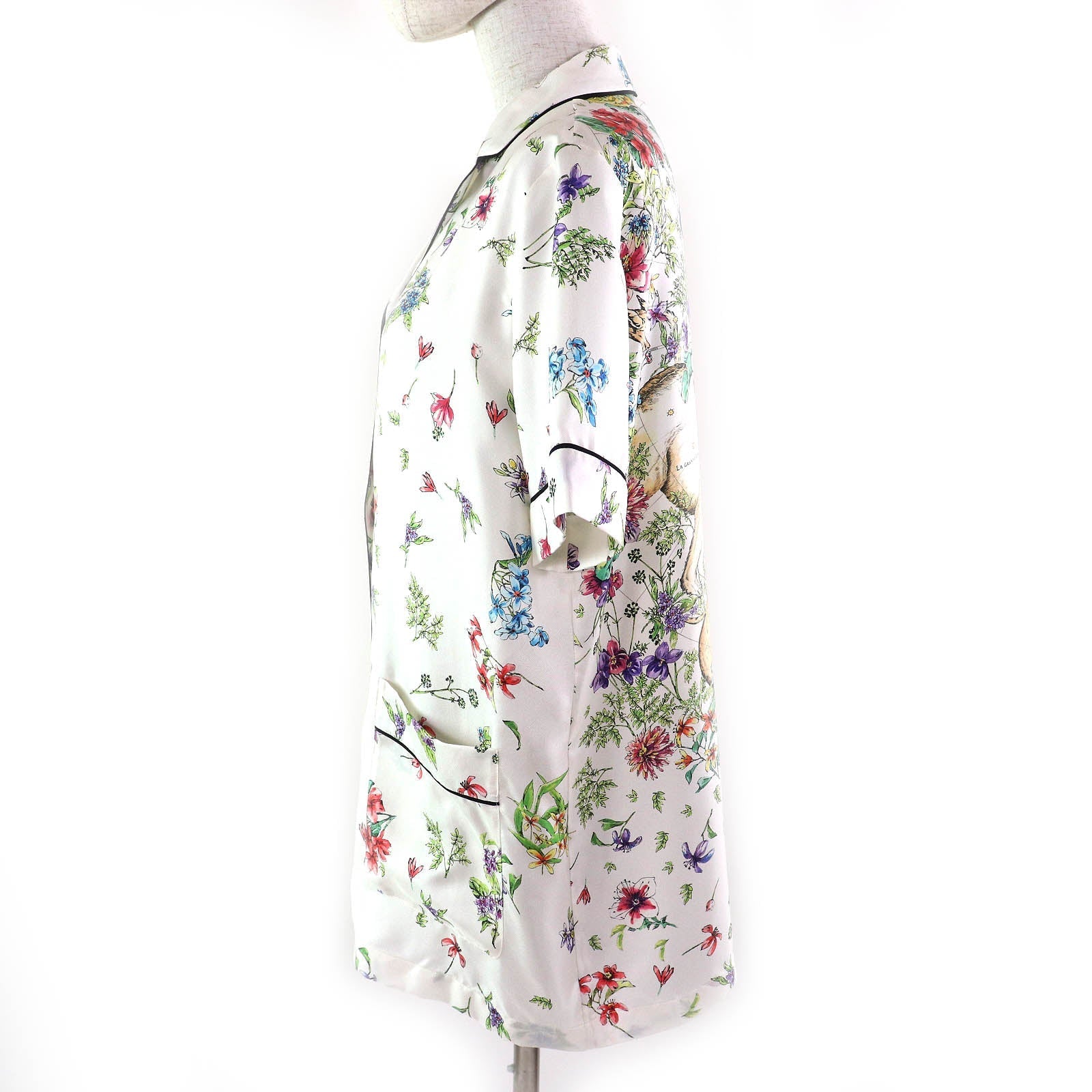 Christian Dior Floral Silk Short Sleeve Shirt
