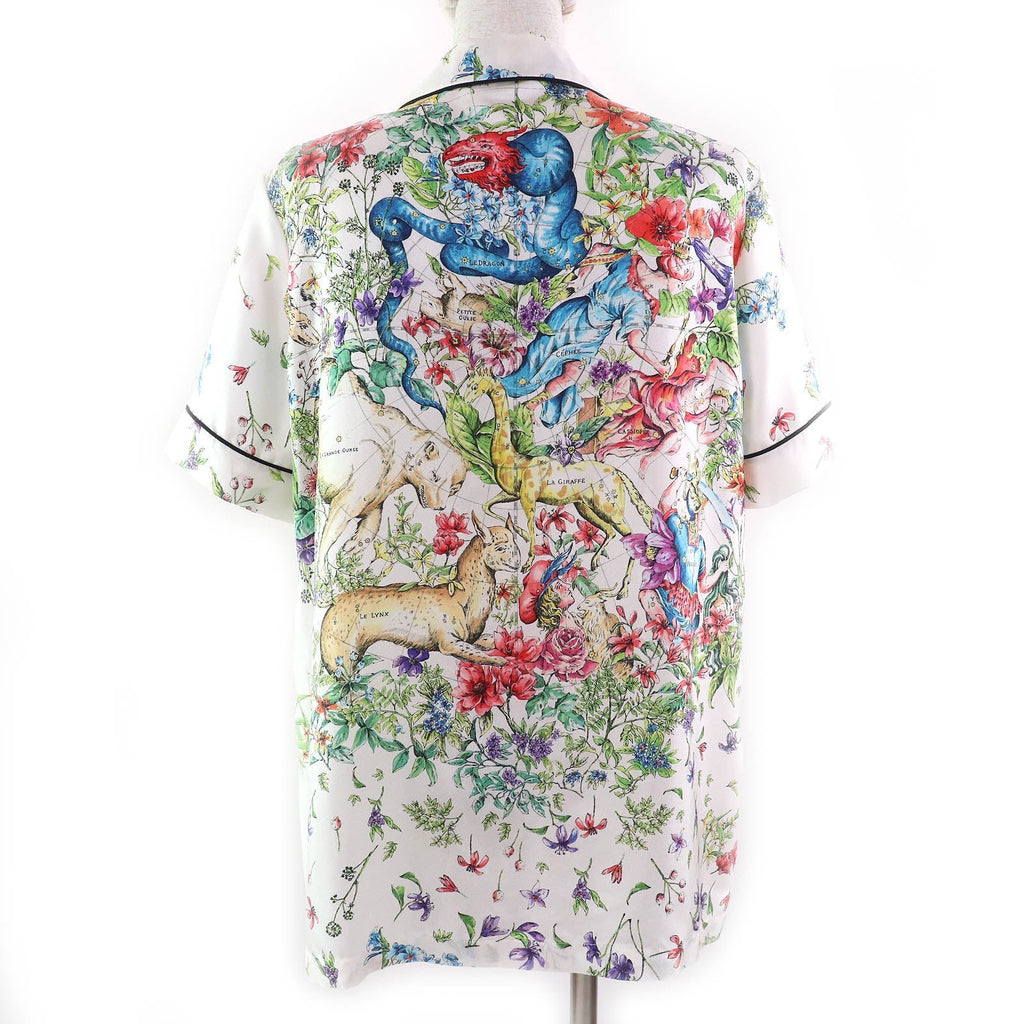 Christian Dior Floral Silk Short Sleeve Shirt