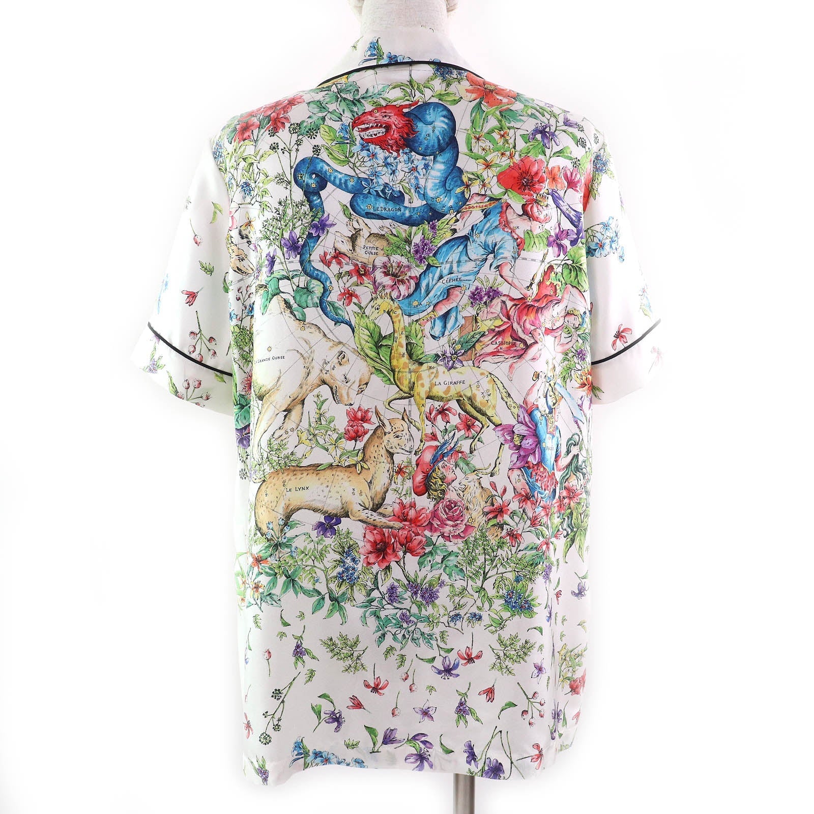 Christian Dior Floral Silk Short Sleeve Shirt