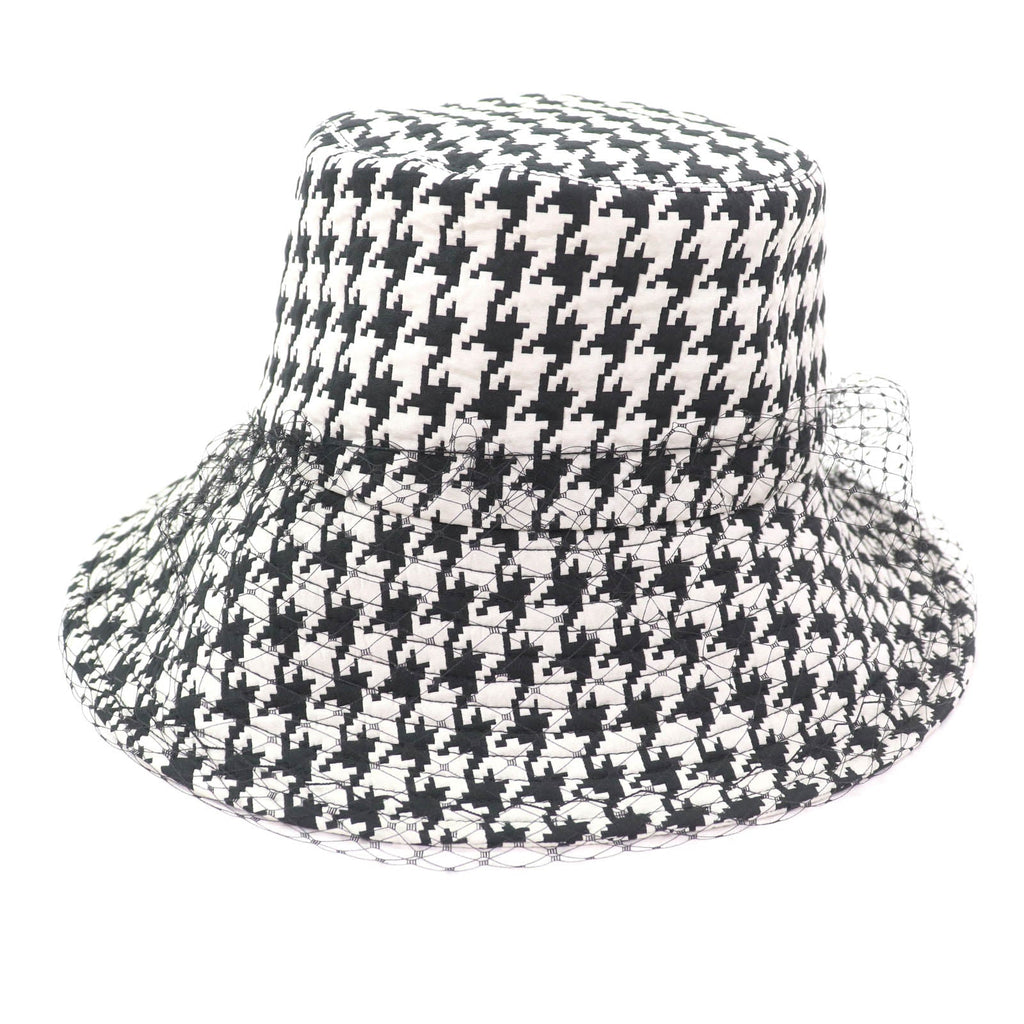 Christian Dior Houndstooth Tulle Hat