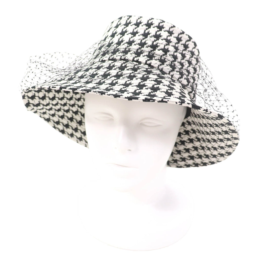 Christian Dior Houndstooth Tulle Hat