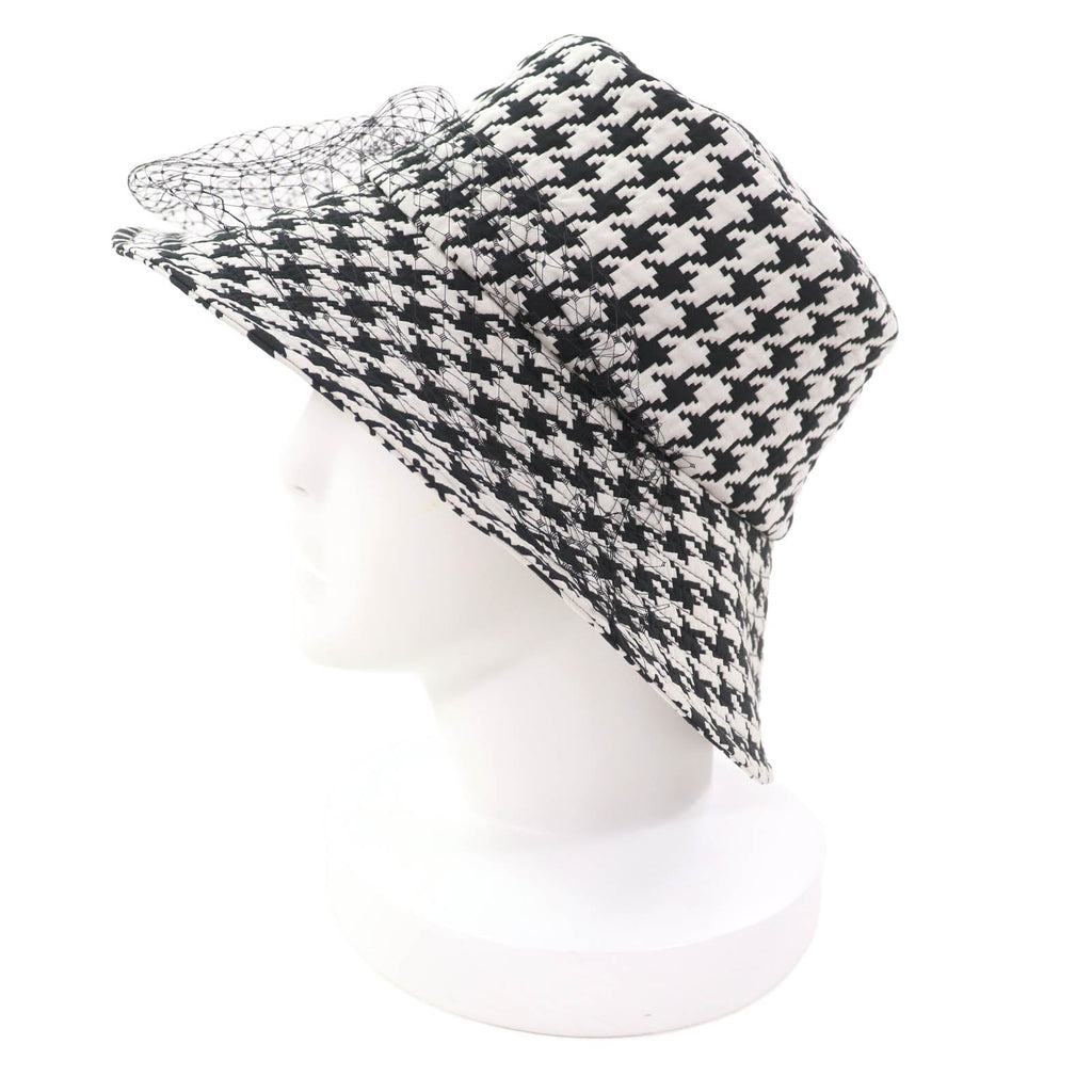 Christian Dior Houndstooth Tulle Hat