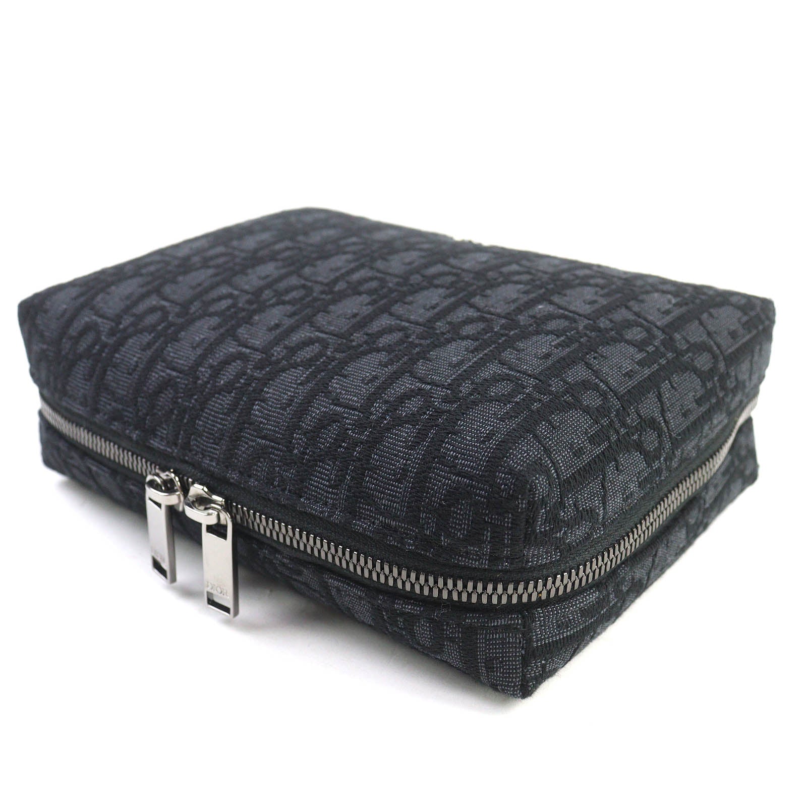 Dior Oblique Canvas Leather Pouch