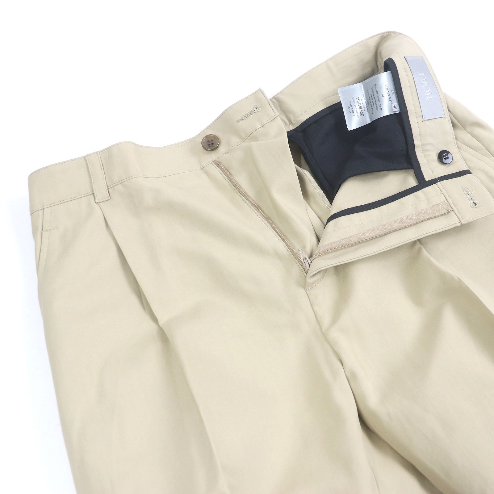 Dior Single Pleat Cotton Trousers