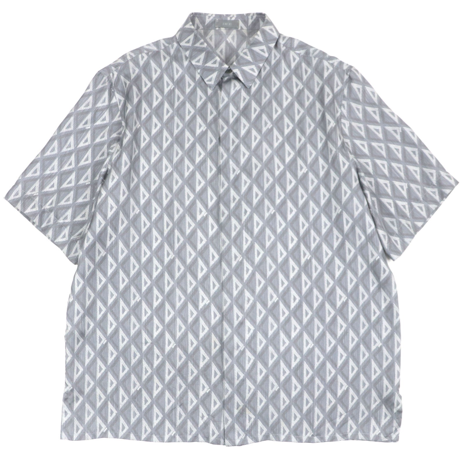 Dior CD Diamond Twill Silk Short Sleeve Shirt