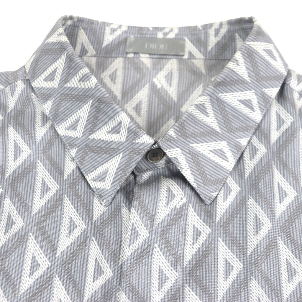 Dior CD Diamond Twill Silk Short Sleeve Shirt