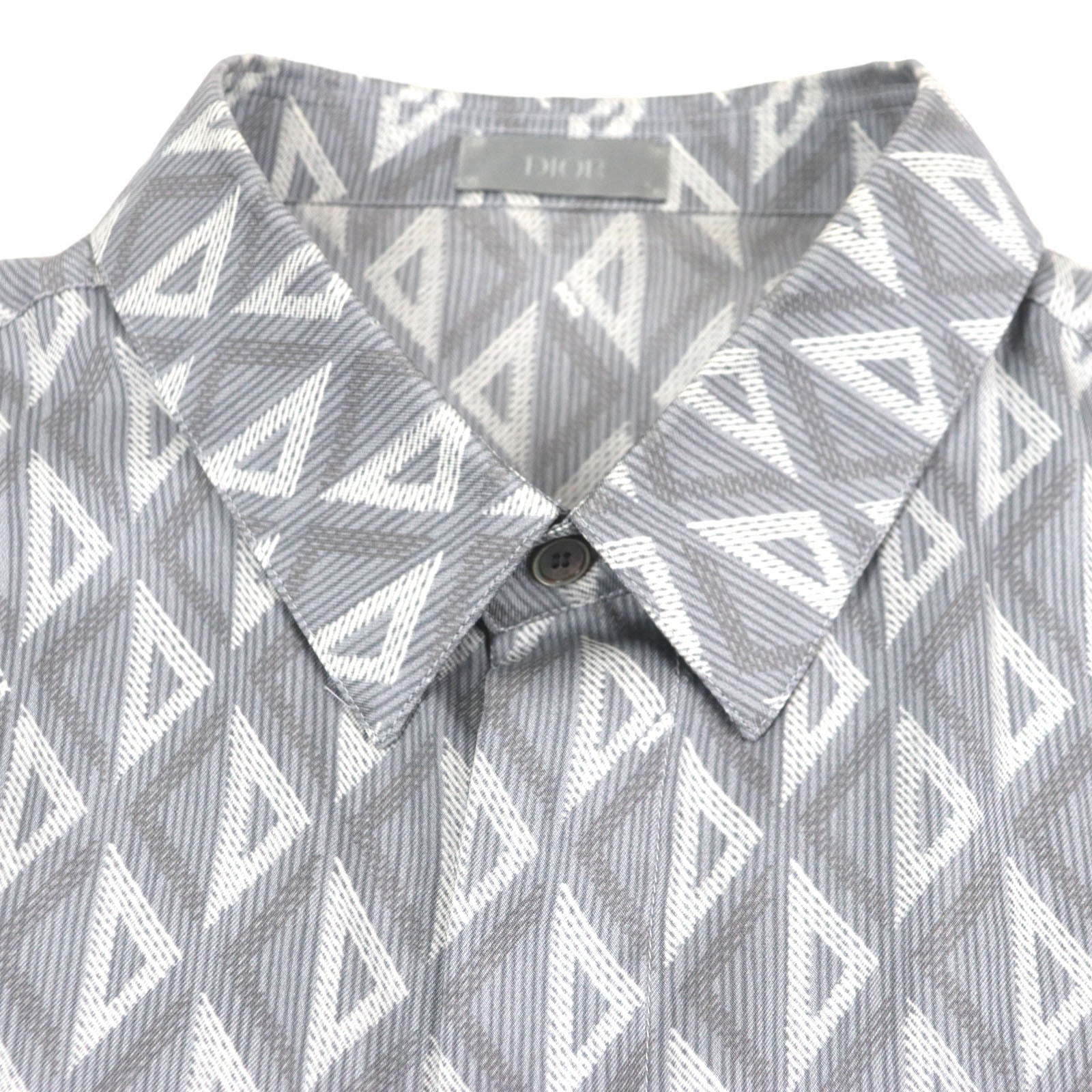 Dior CD Diamond Twill Silk Short Sleeve Shirt