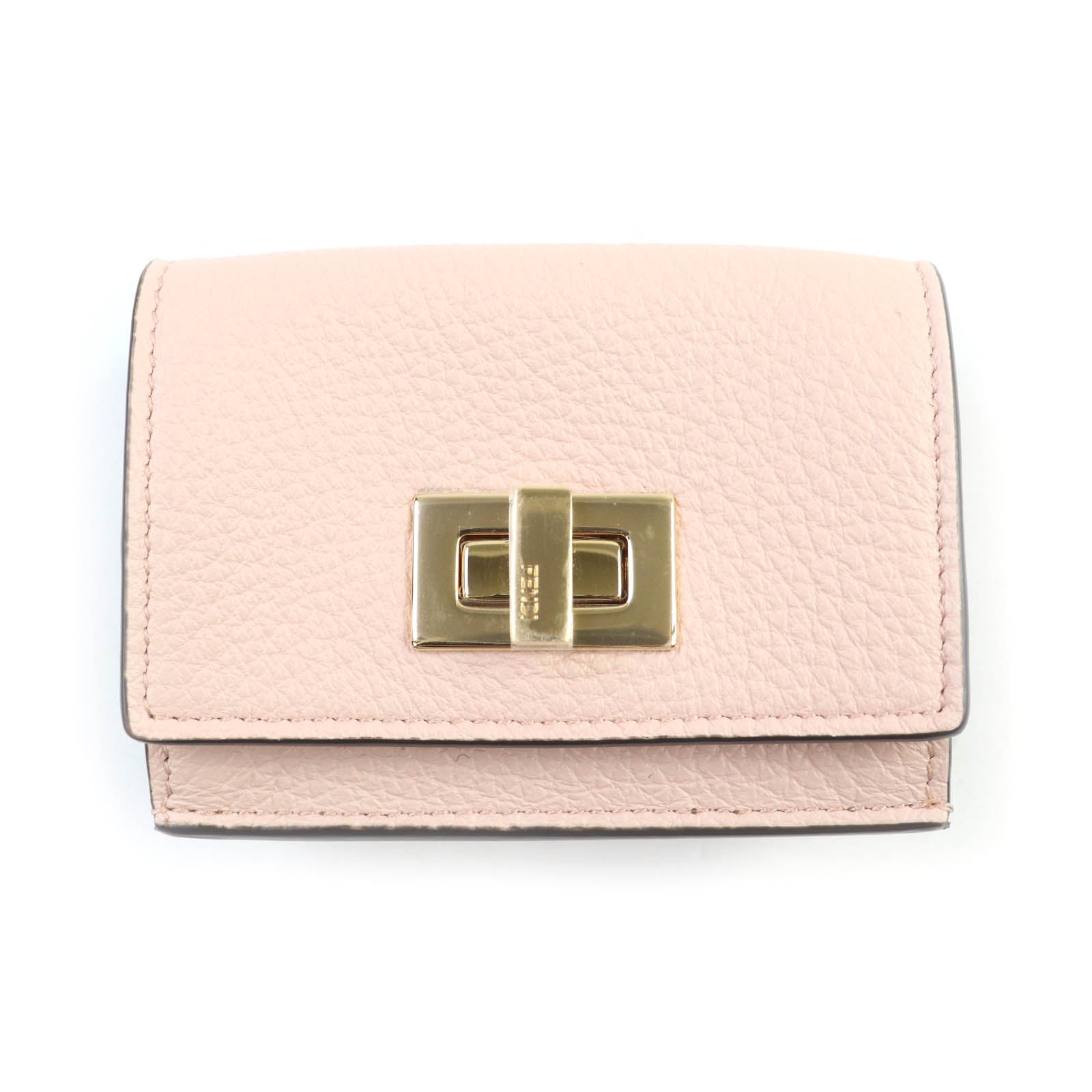 Fendi Peekaboo Tri-fold Leather Wallet