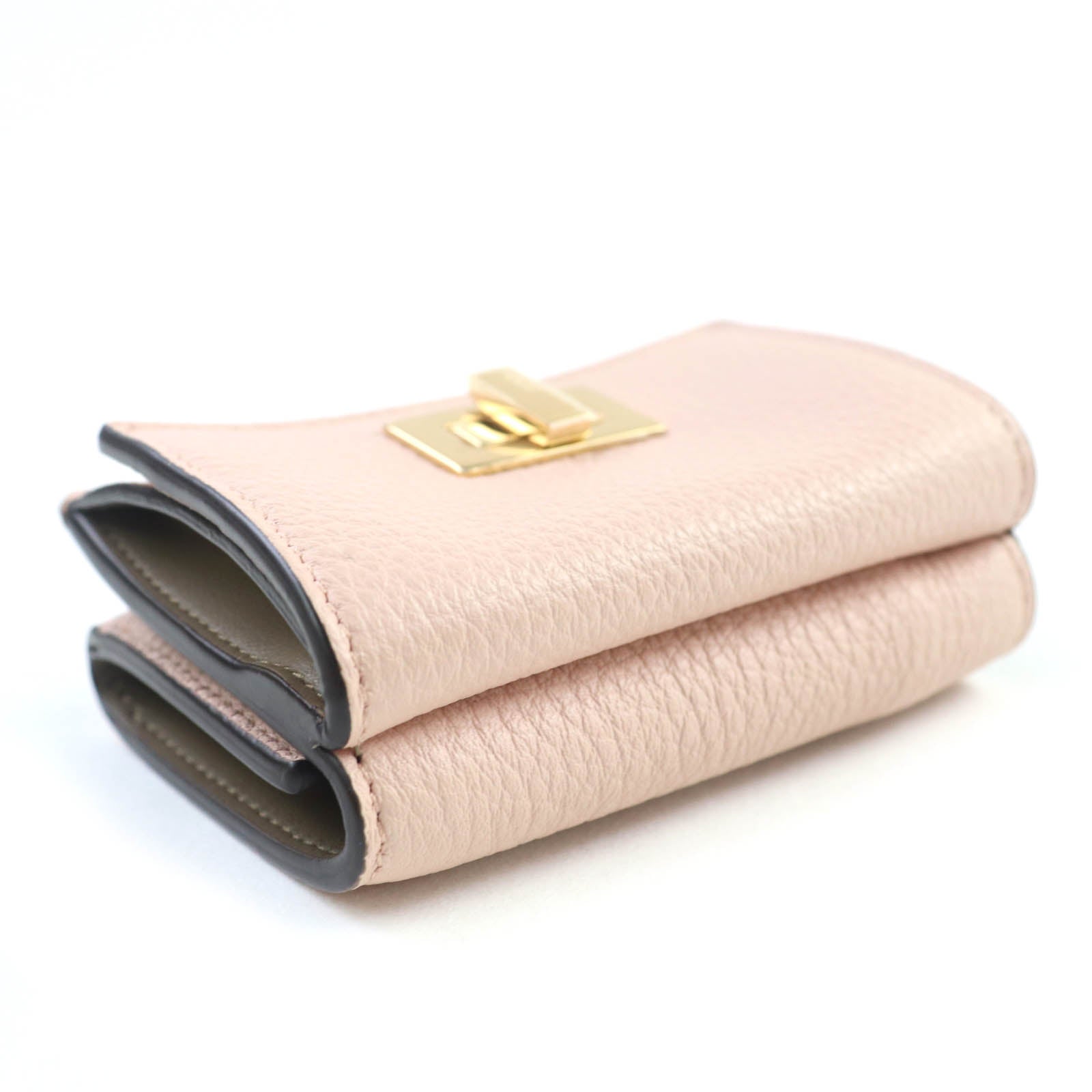 Fendi Peekaboo Tri-fold Leather Wallet