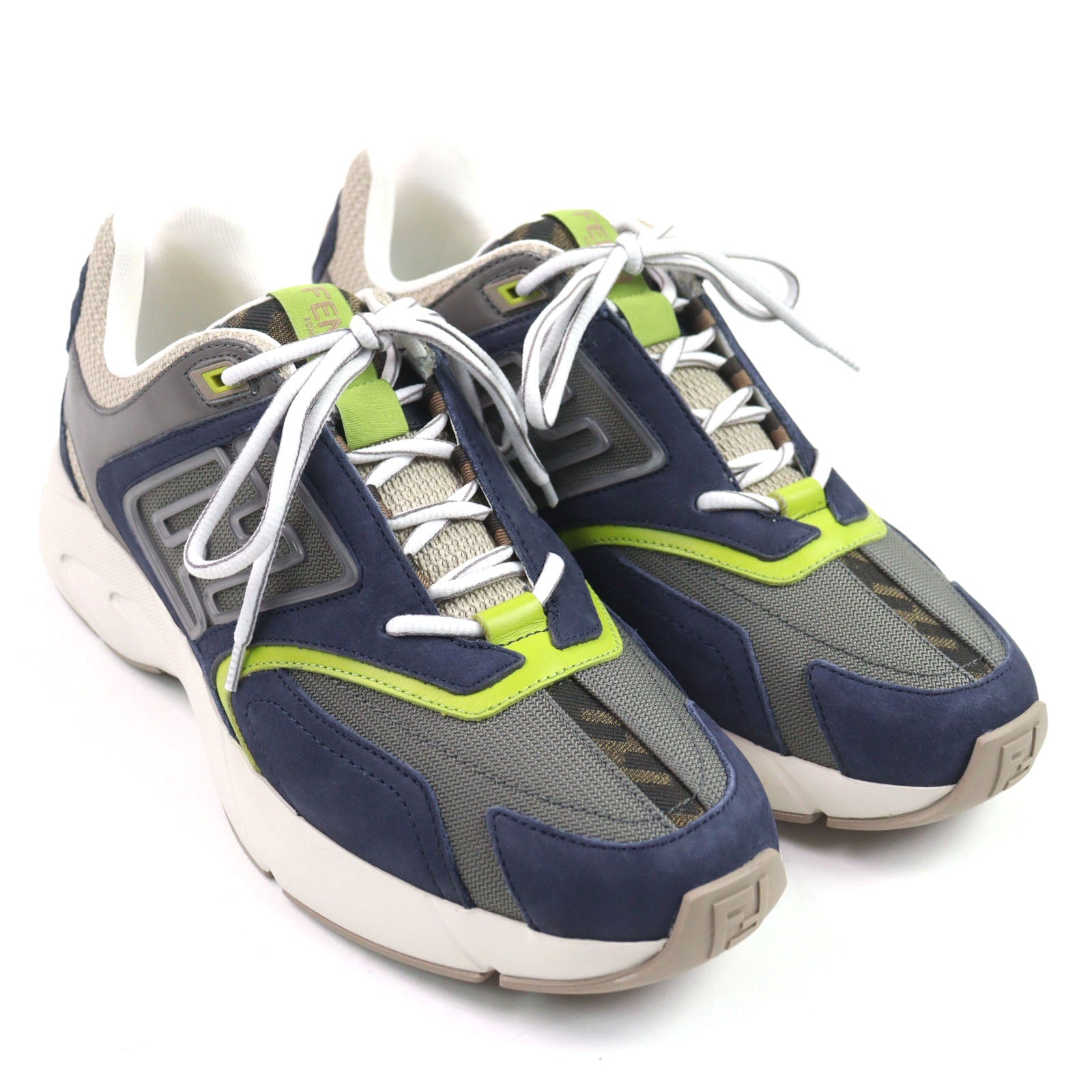 Fendi FASTER TRAINERS Suede Leather Sneakers