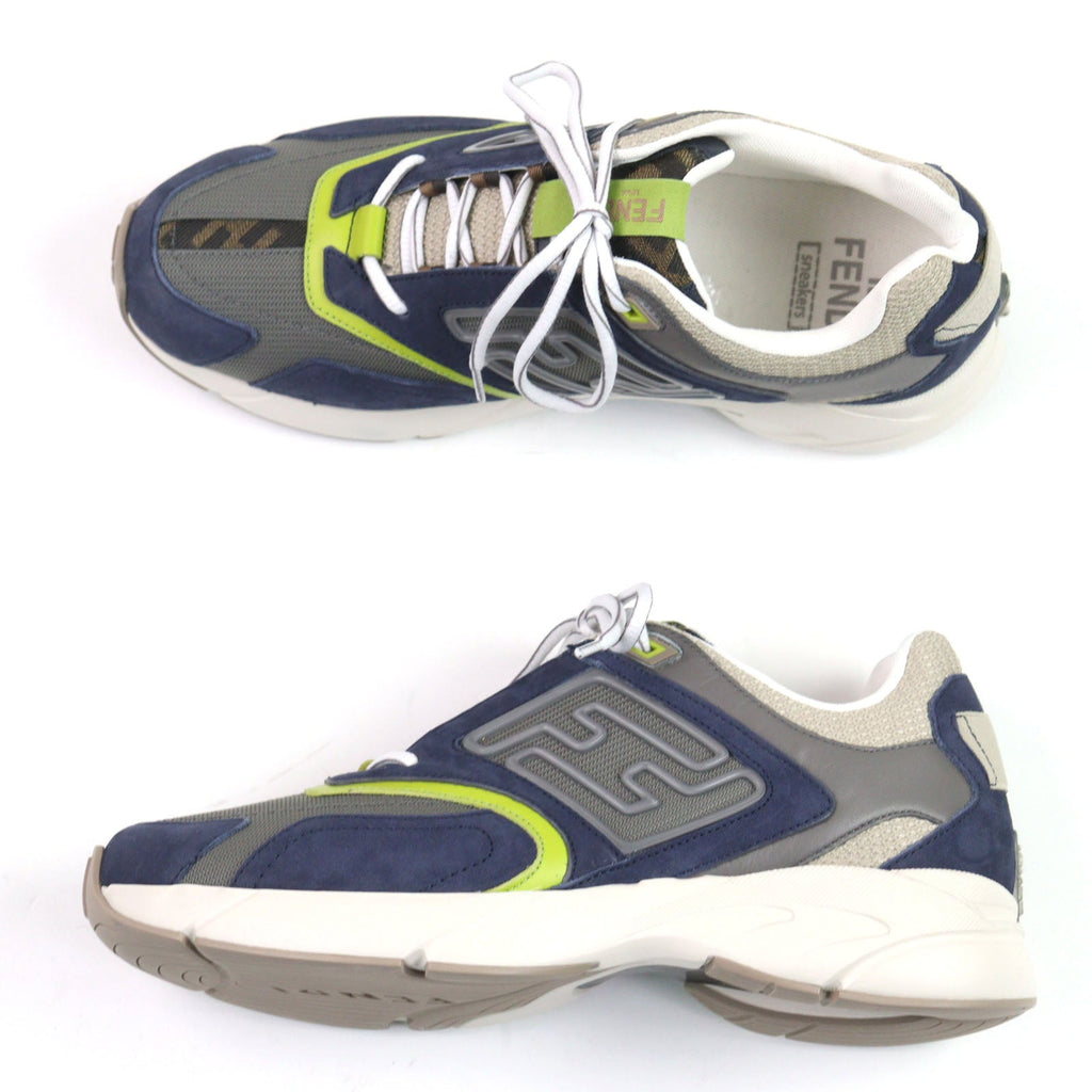 Fendi FASTER TRAINERS Suede Leather Sneakers